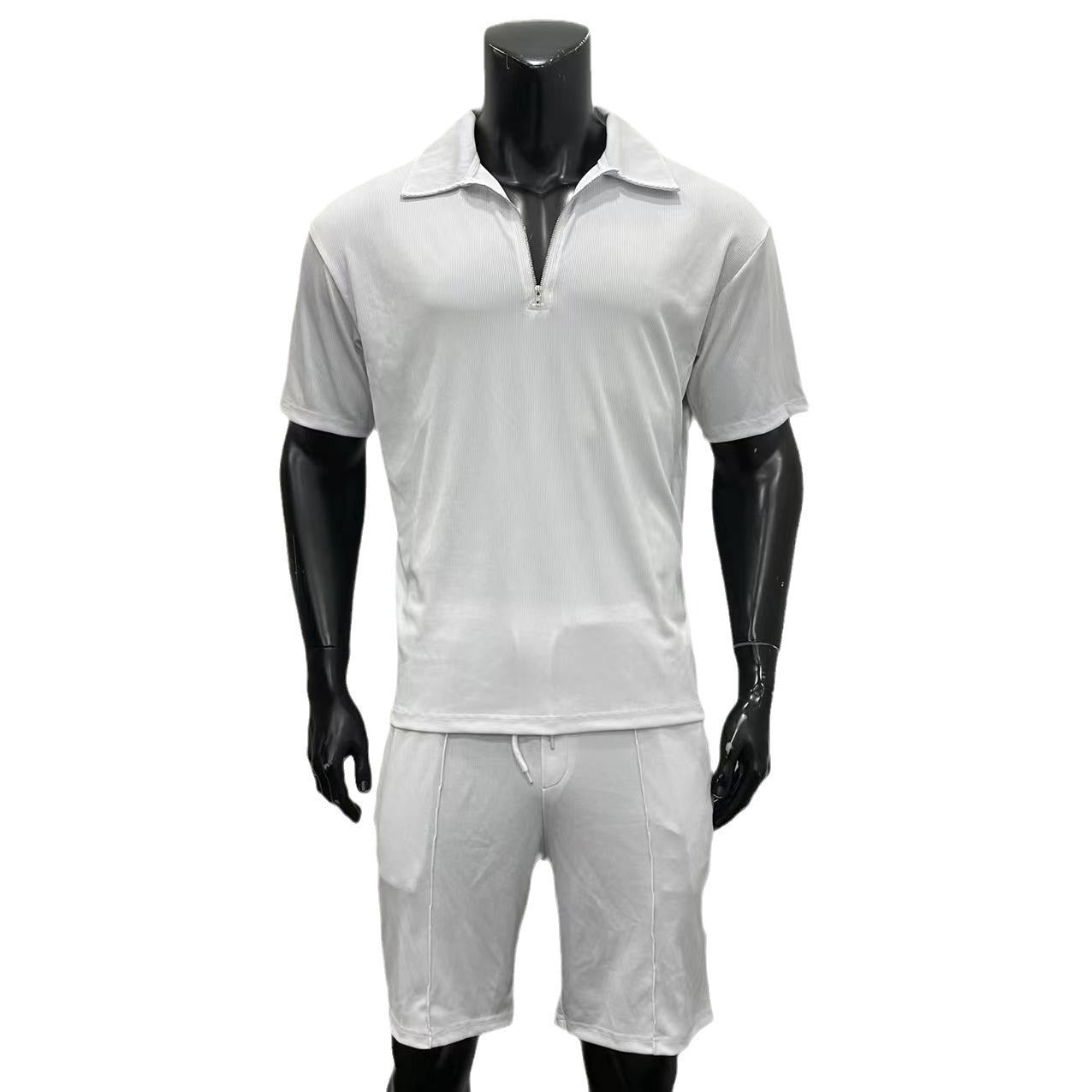 Men's Summer Polo Shorts Set
