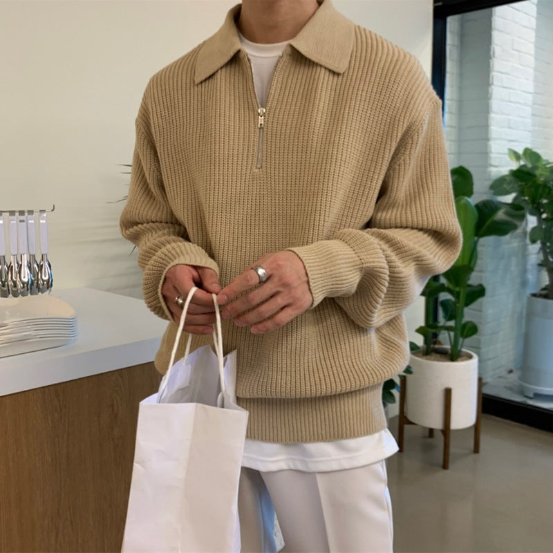 Men's Loose Lapel Sweater