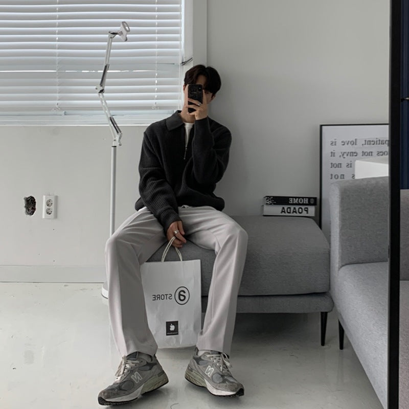 Men's Loose Lapel Sweater