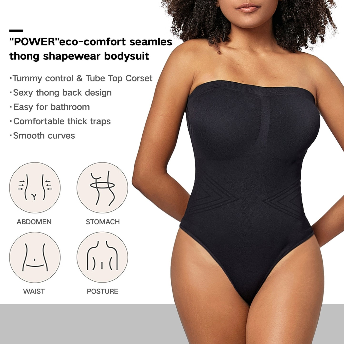 Seamless Body-Shaping Jumpsuit with Detachable Tank