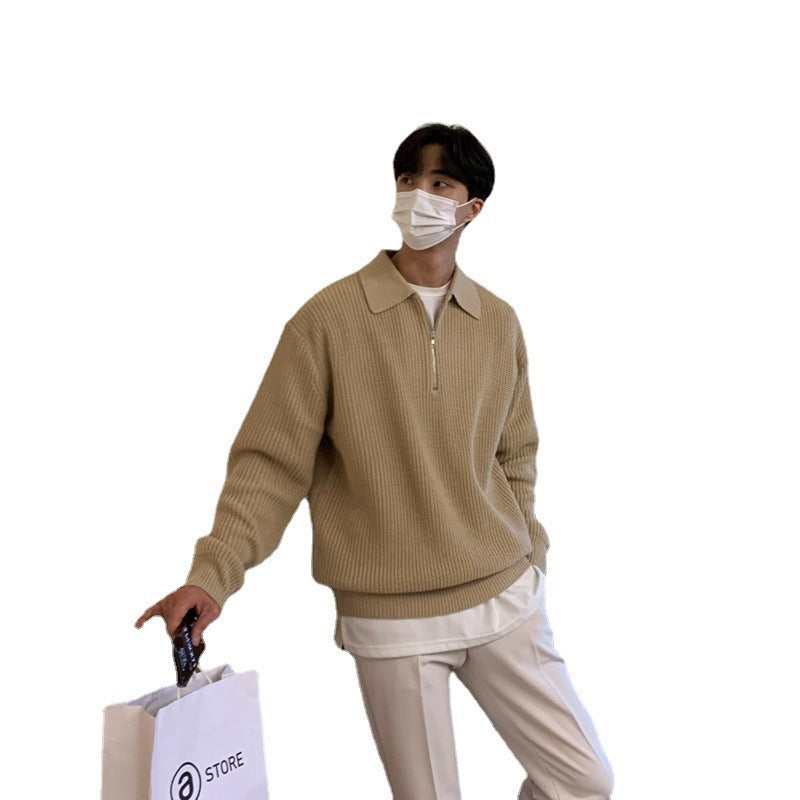 Men's Loose Lapel Sweater