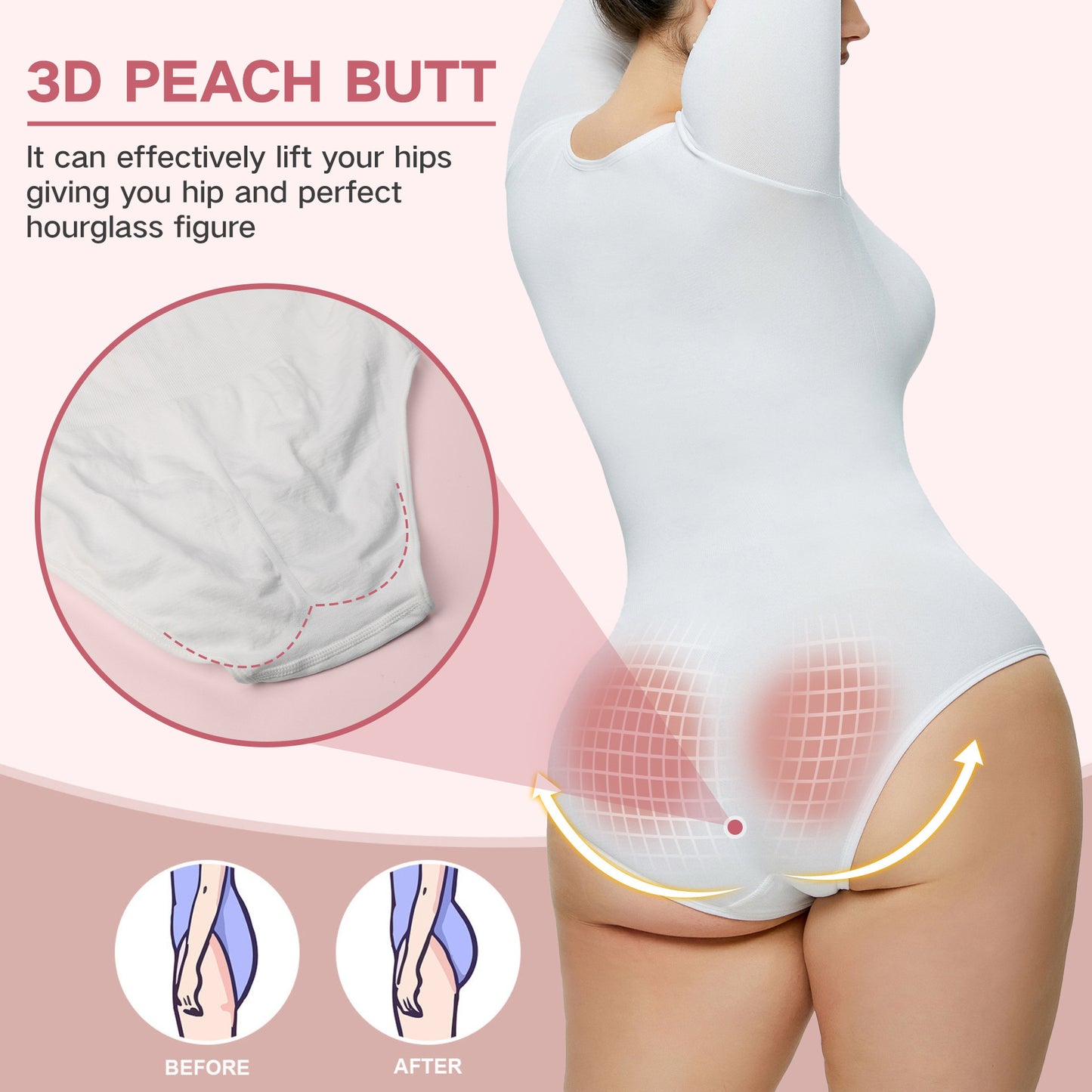 Women's Seamless Long-Sleeve Body Shaper Jumpsuit