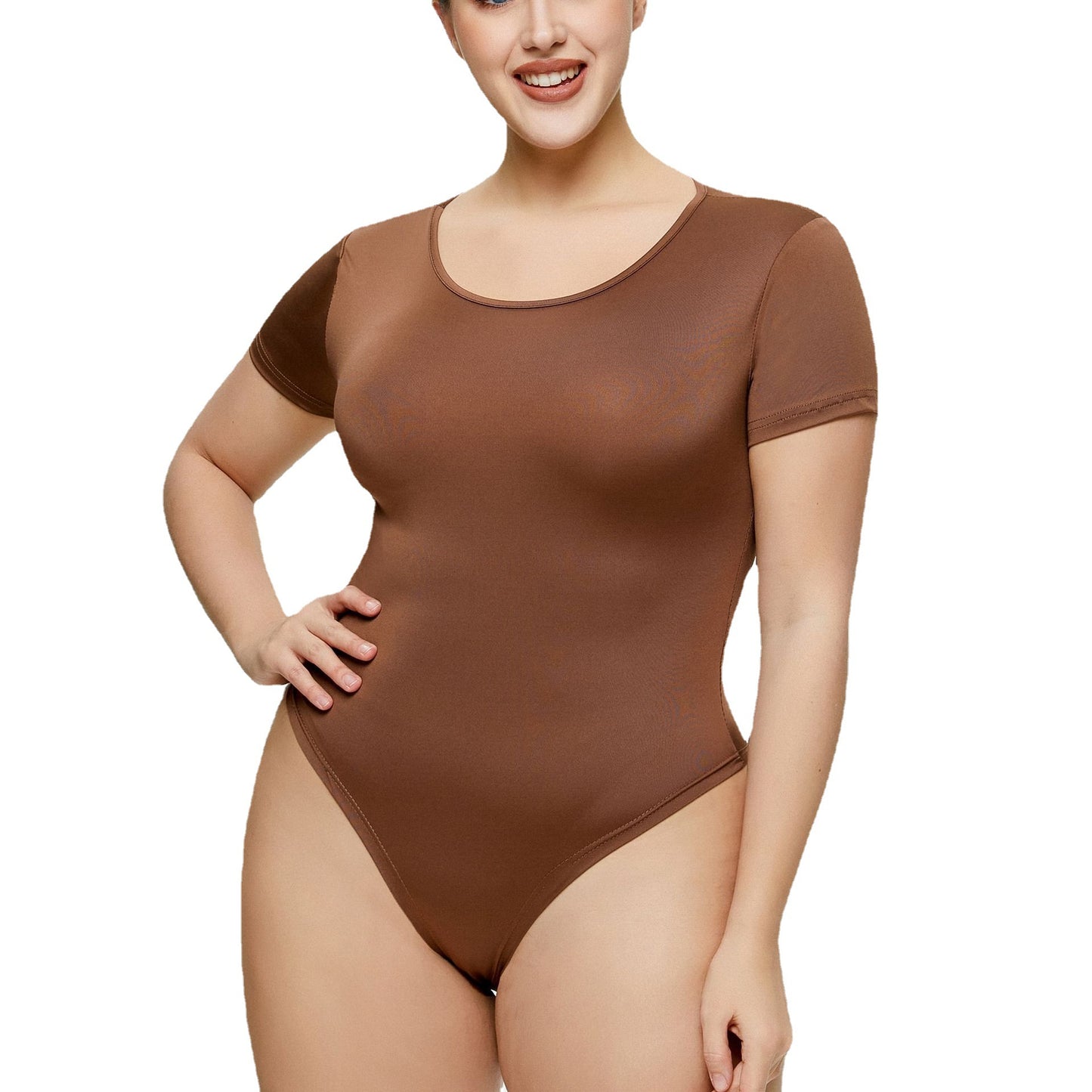 Women's Solid Color Short-sleeved T-shirt T-shaped Jumpsuit