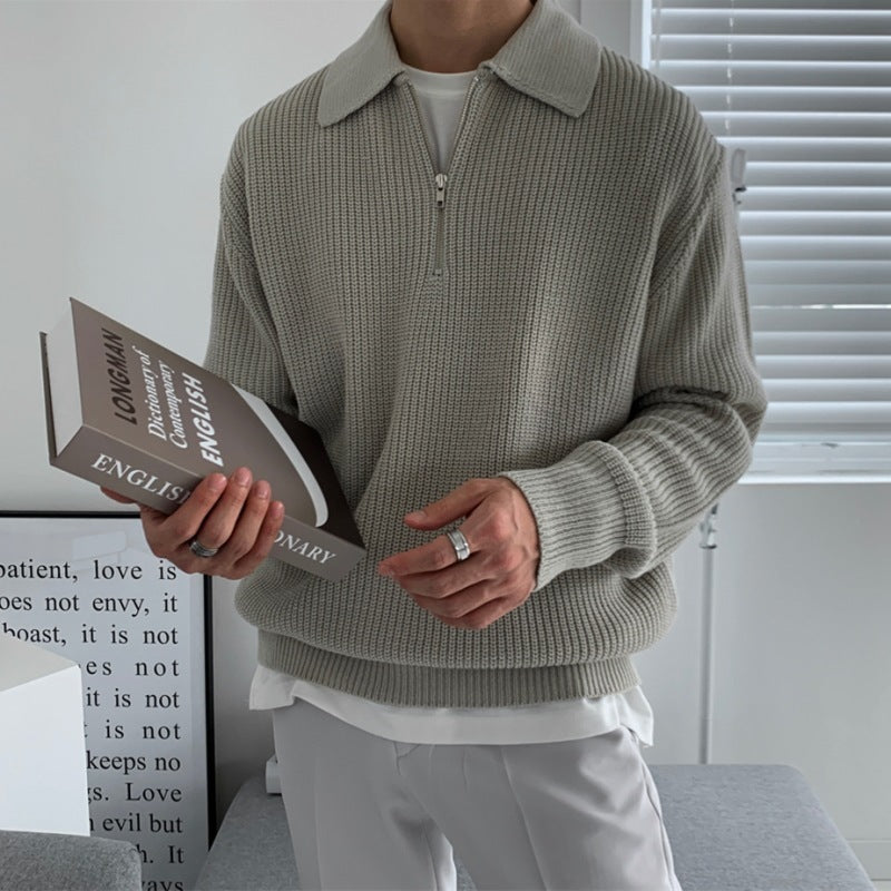 Men's Loose Lapel Sweater