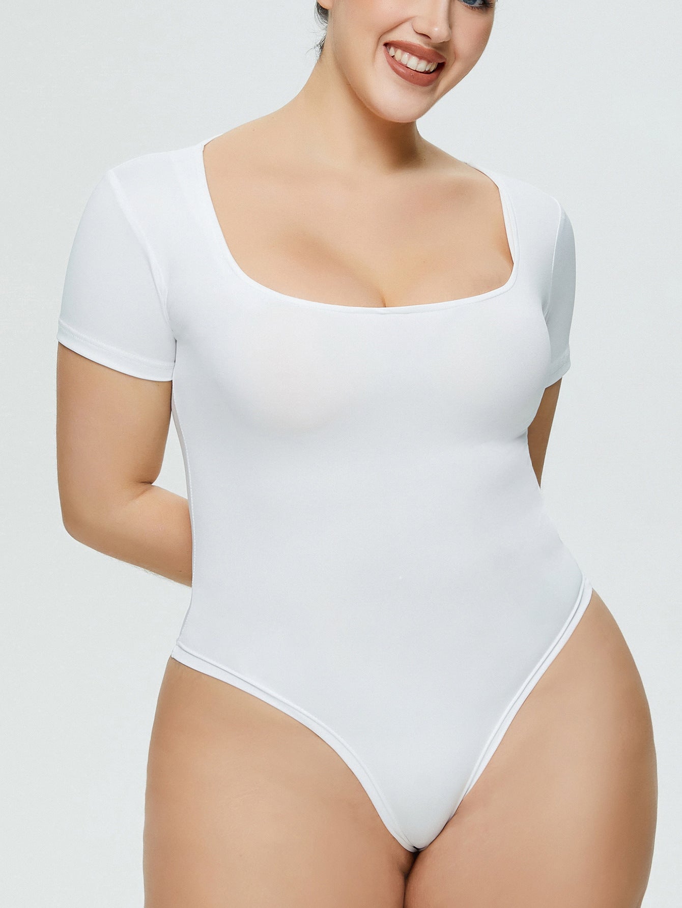 Women's Solid Color Short-sleeved T-shirt T-shaped Jumpsuit