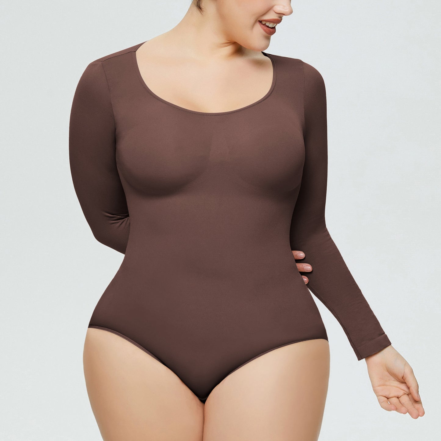 Women's Seamless Long-Sleeve Body Shaper Jumpsuit