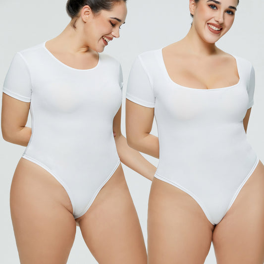 Women's Solid Color Short-sleeved T-shirt T-shaped Jumpsuit