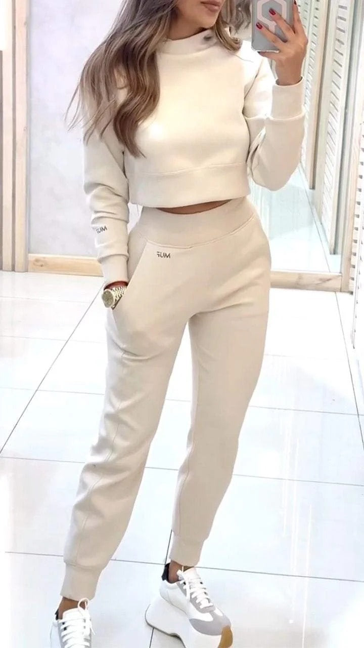 Women's Stand Collar Sports Set