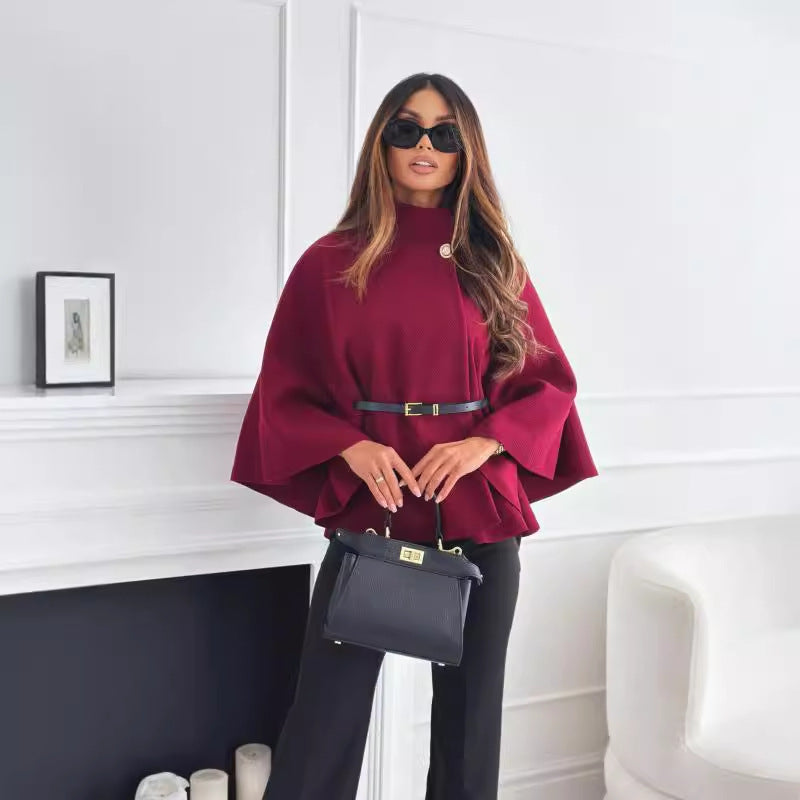 Women's Batwing Woolen Sweater Jacket
