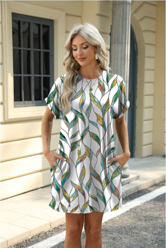 Short Sleeve Pocket Dress