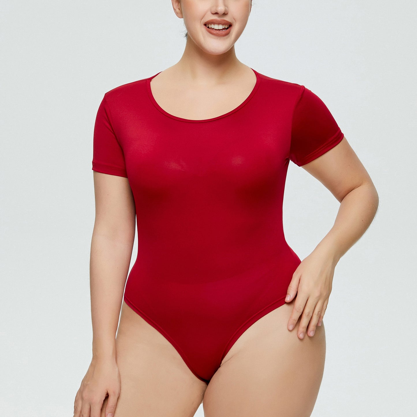 Women's Solid Color Short-sleeved T-shirt T-shaped Jumpsuit