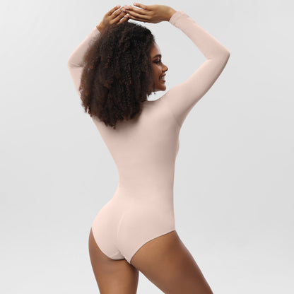 Women's Seamless Long-Sleeve Body Shaper Jumpsuit