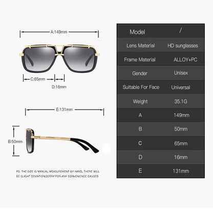 Men's Women's Large Frame PC Sunglasses