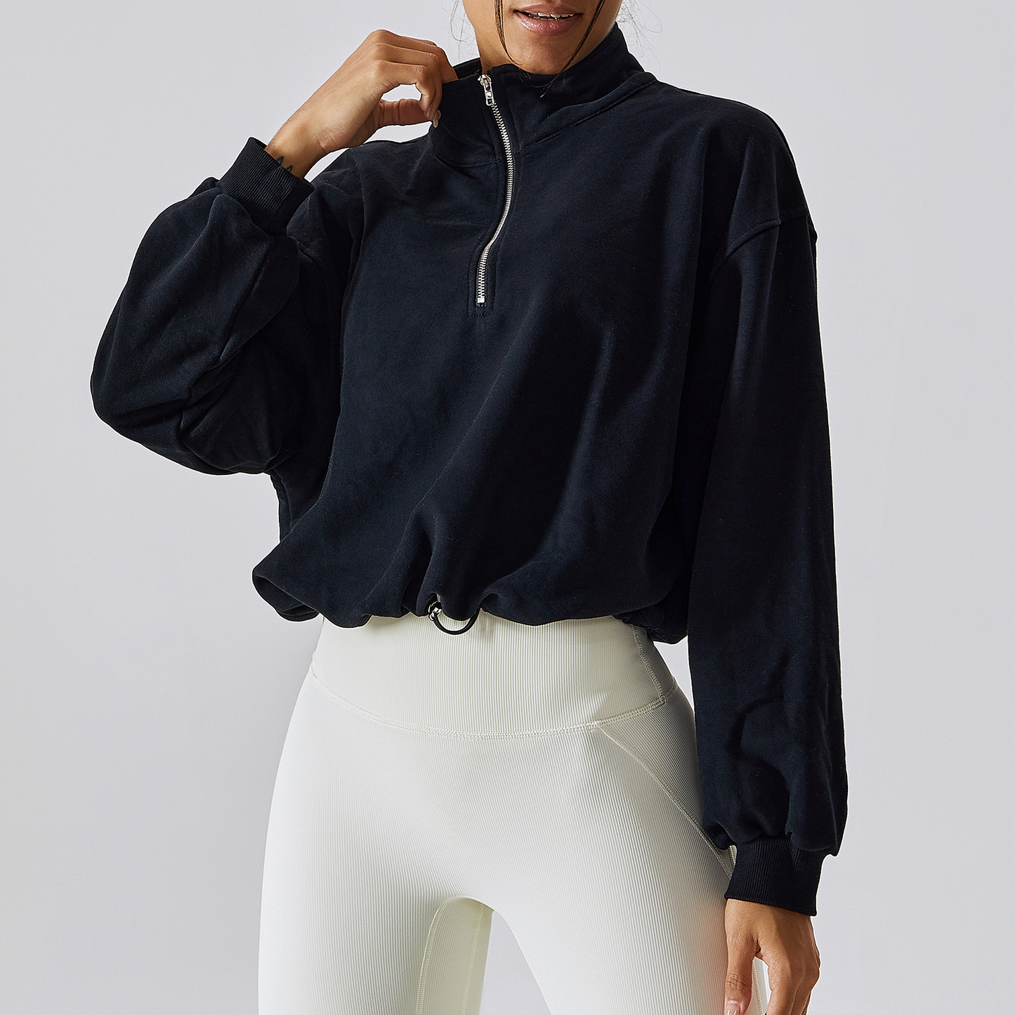 Women's High Neck Fitness Sweatshirt