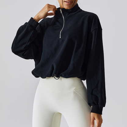 Women's High Neck Fitness Sweatshirt