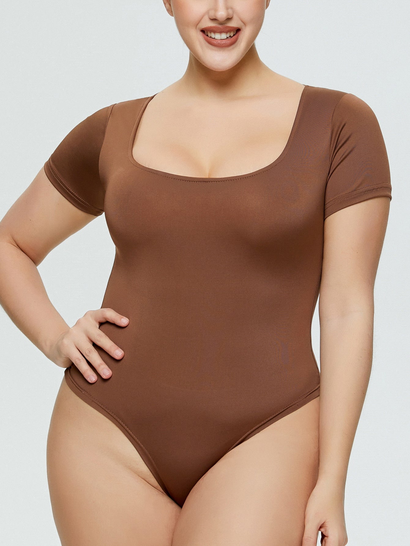 Women's Solid Color Short-sleeved T-shirt T-shaped Jumpsuit