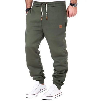 Men's Solid Color Drawstring Waist Sweatpants