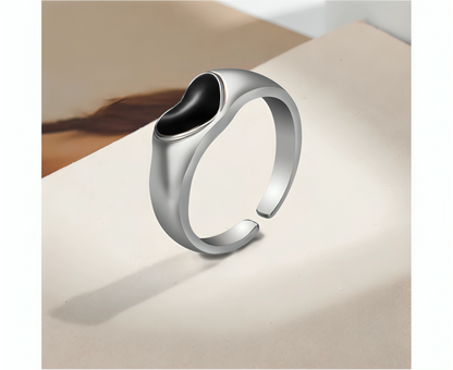 2Pcs Couple Rings Hollow Plated