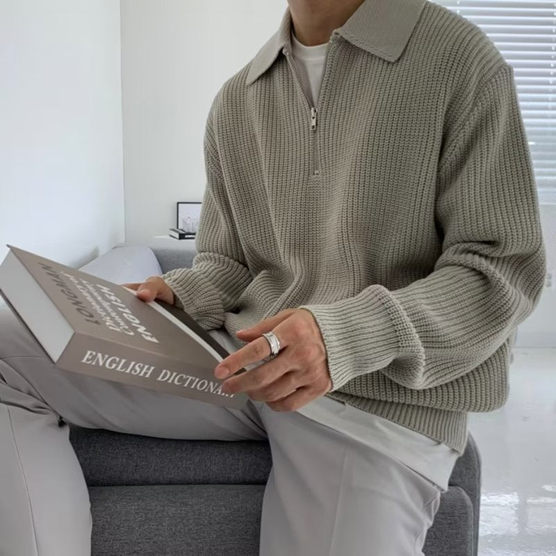 Men's Loose Lapel Sweater