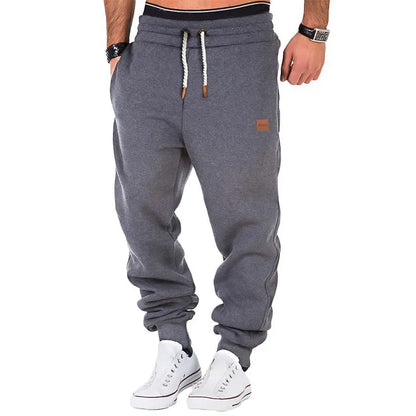 Men's Solid Color Drawstring Waist Sweatpants