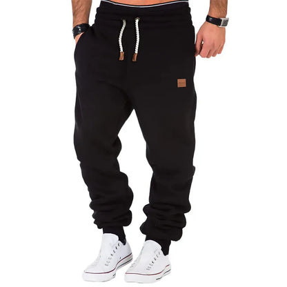 Men's Solid Color Drawstring Waist Sweatpants