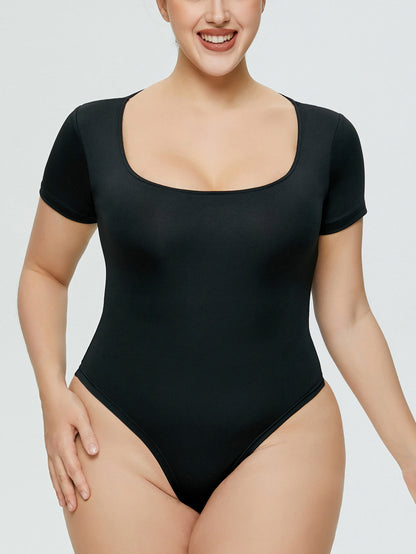 Women's Solid Color Short-sleeved T-shirt T-shaped Jumpsuit
