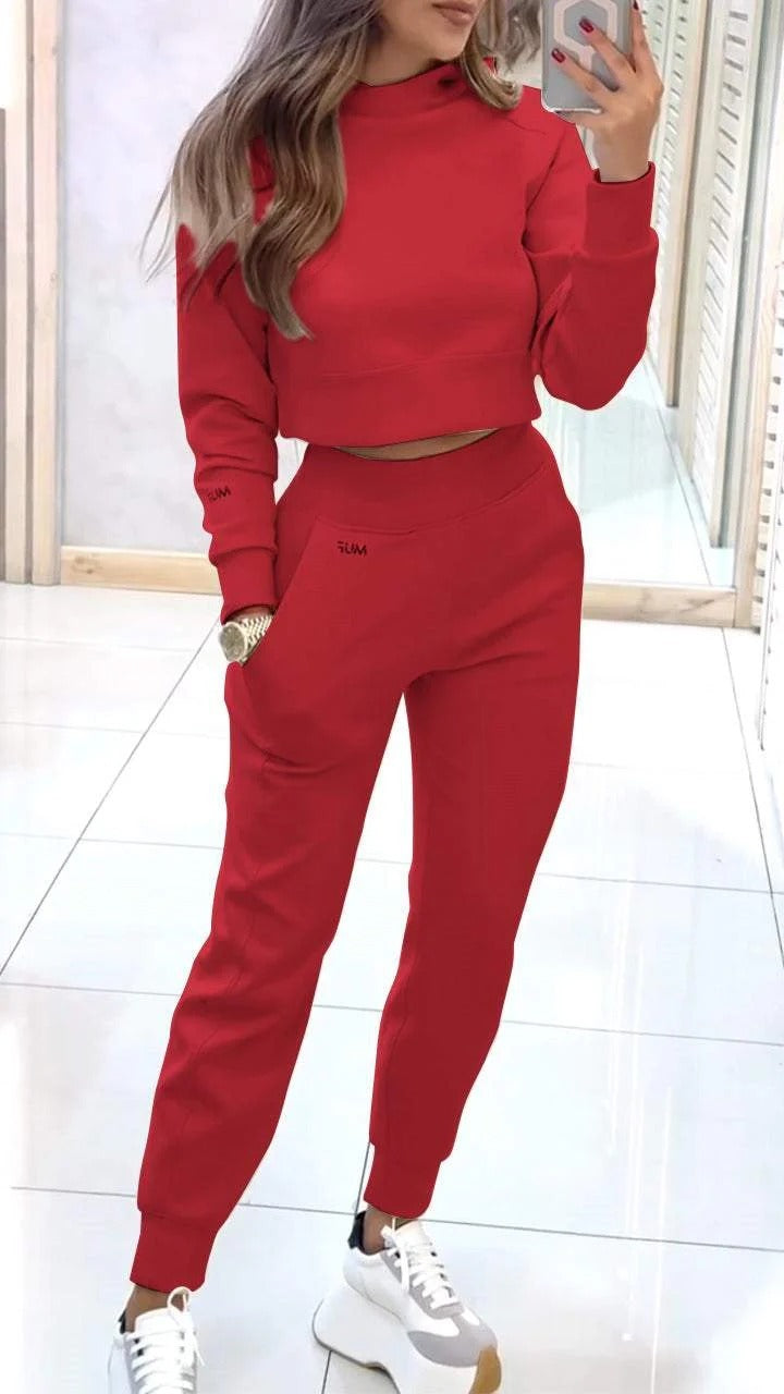 Women's Stand Collar Sports Set