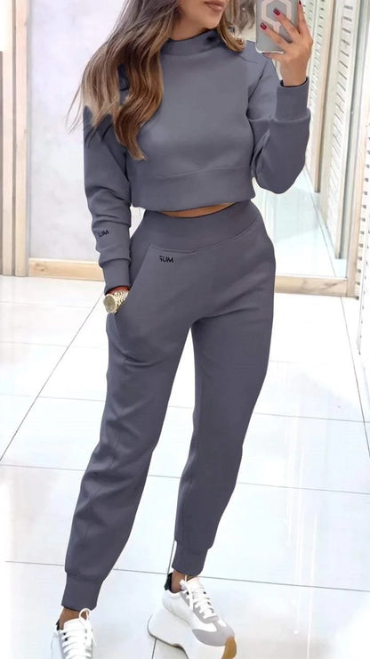 Women's Stand Collar Sports Set