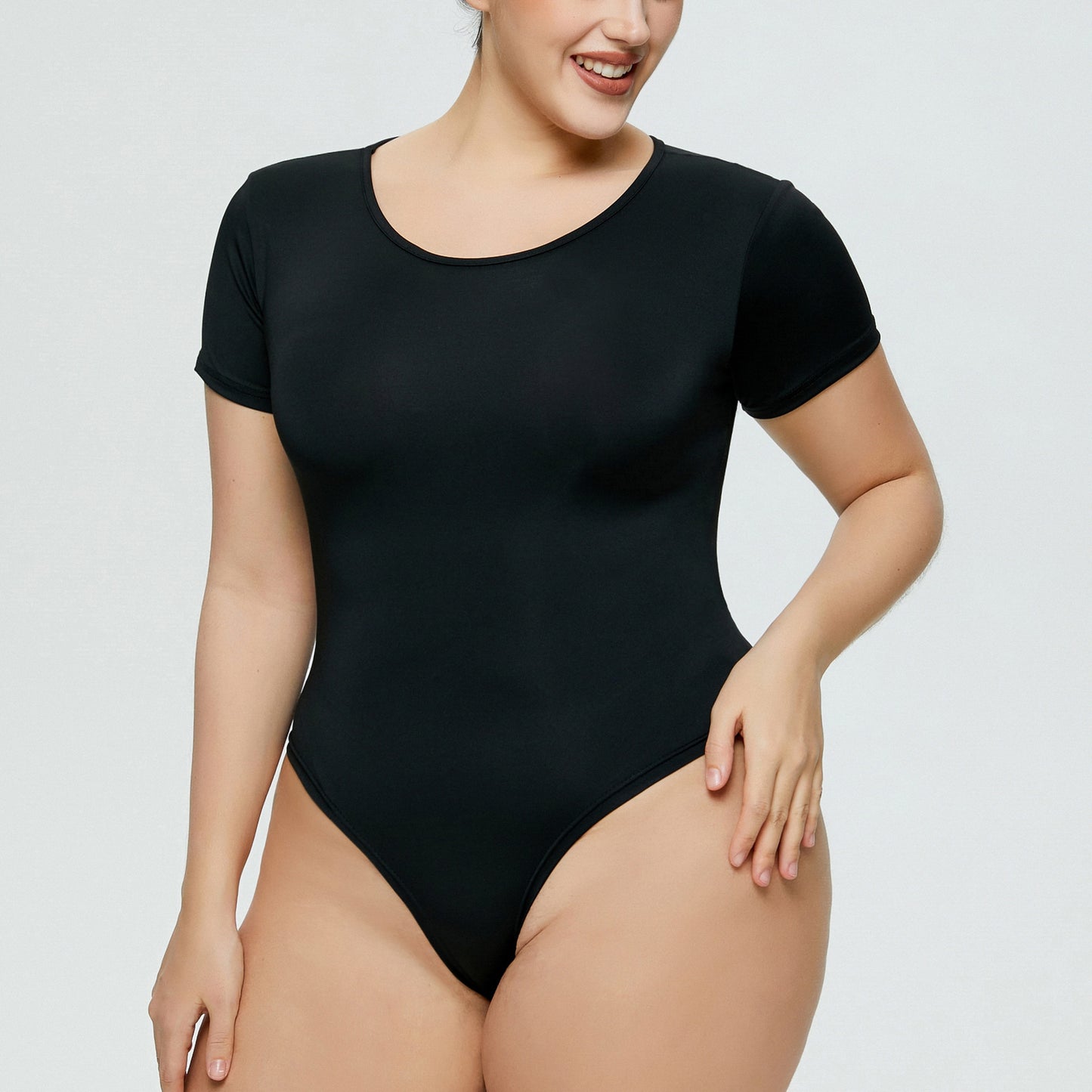 Women's Solid Color Short-sleeved T-shirt T-shaped Jumpsuit