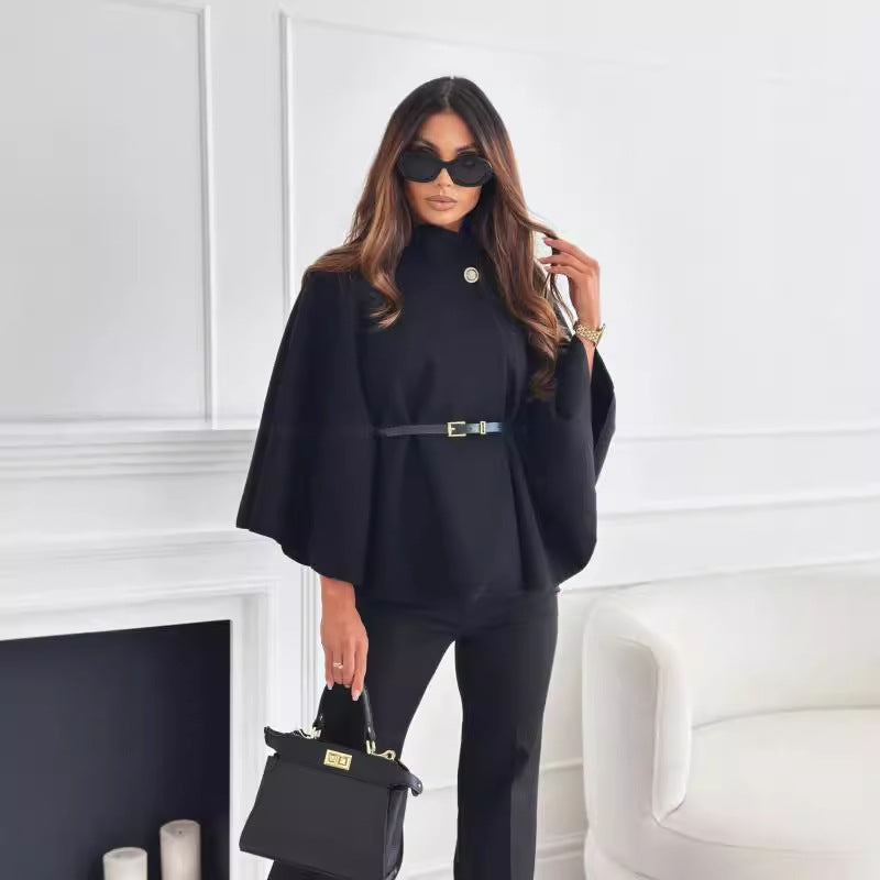 Women's Batwing Woolen Sweater Jacket