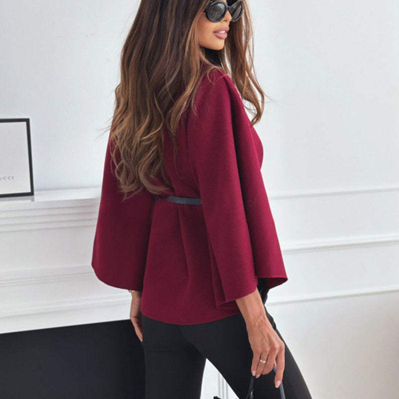 Women's Batwing Woolen Sweater Jacket