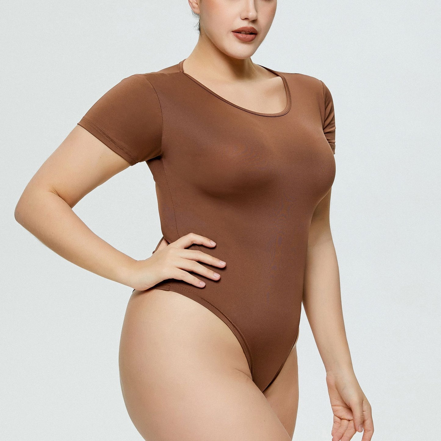 Women's Solid Color Short-sleeved T-shirt T-shaped Jumpsuit