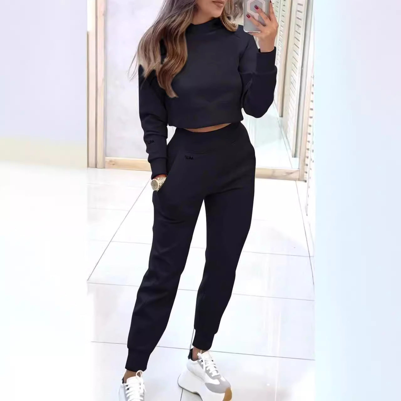 Women's Stand Collar Sports Set