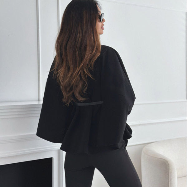 Women's Batwing Woolen Sweater Jacket