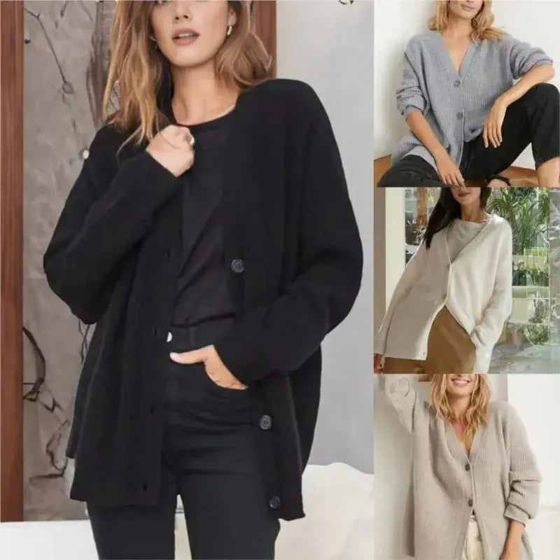 Cashmere Cardigan With V-Neck