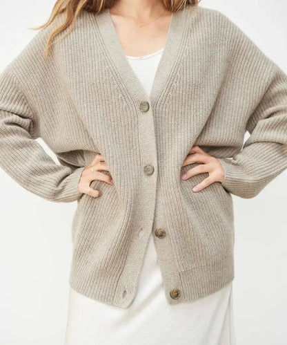 Cashmere Cardigan With V-Neck