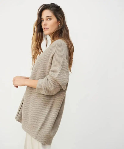 Cashmere Cardigan With V-Neck