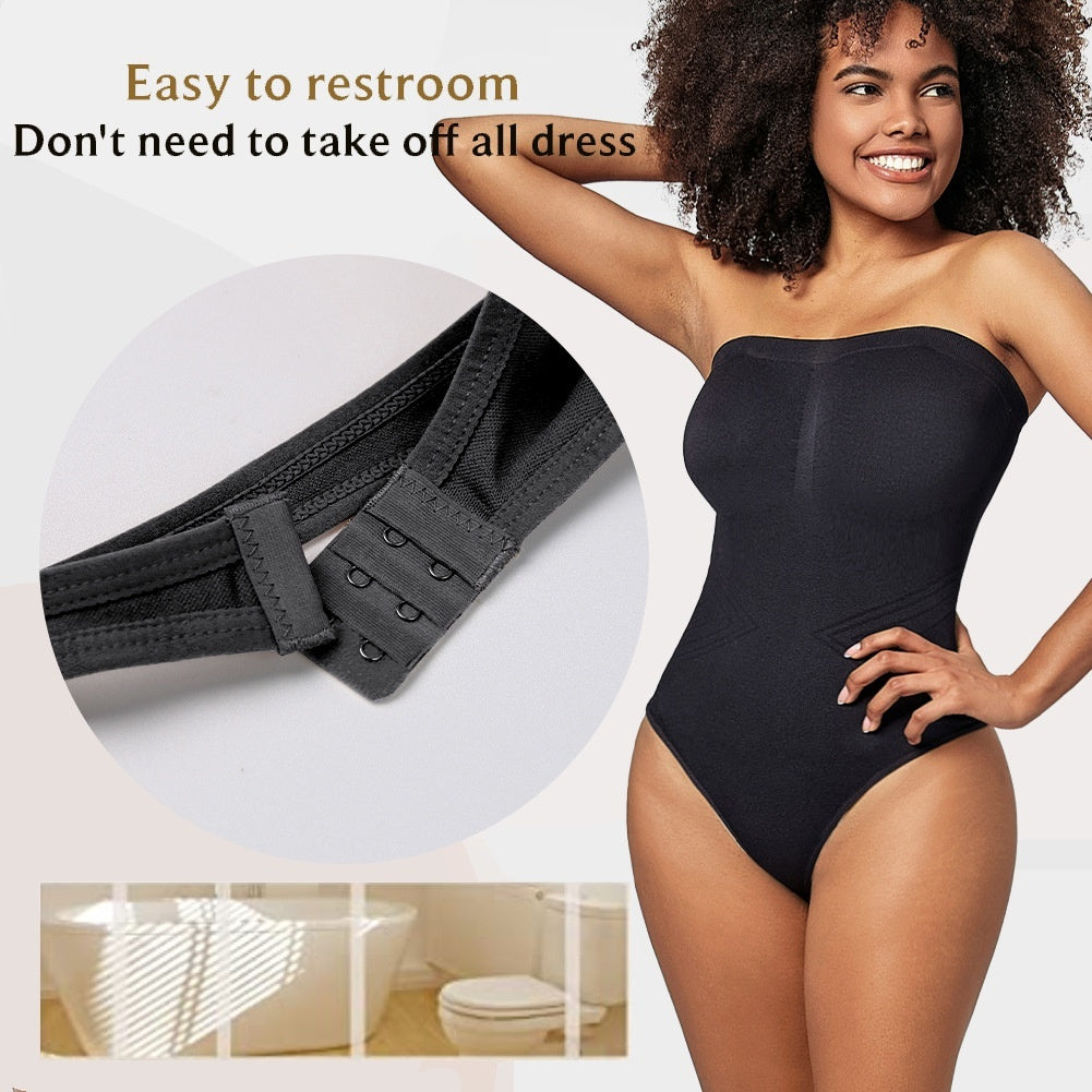 Seamless Body-Shaping Jumpsuit with Detachable Tank