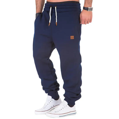 Men's Solid Color Drawstring Waist Sweatpants