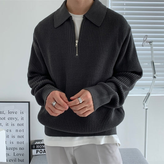 Men's Loose Lapel Sweater