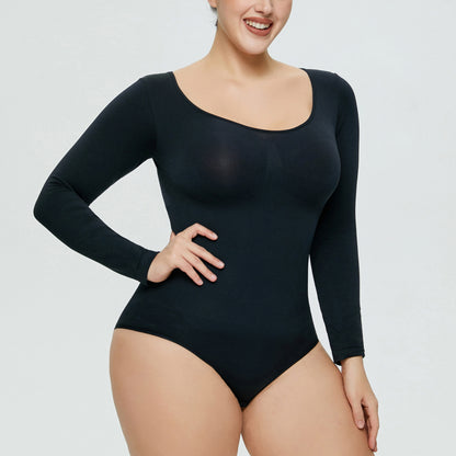 Women's Seamless Long-Sleeve Body Shaper Jumpsuit
