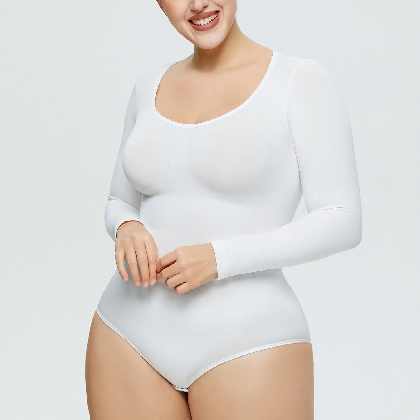 Women's Seamless Long-Sleeve Body Shaper Jumpsuit