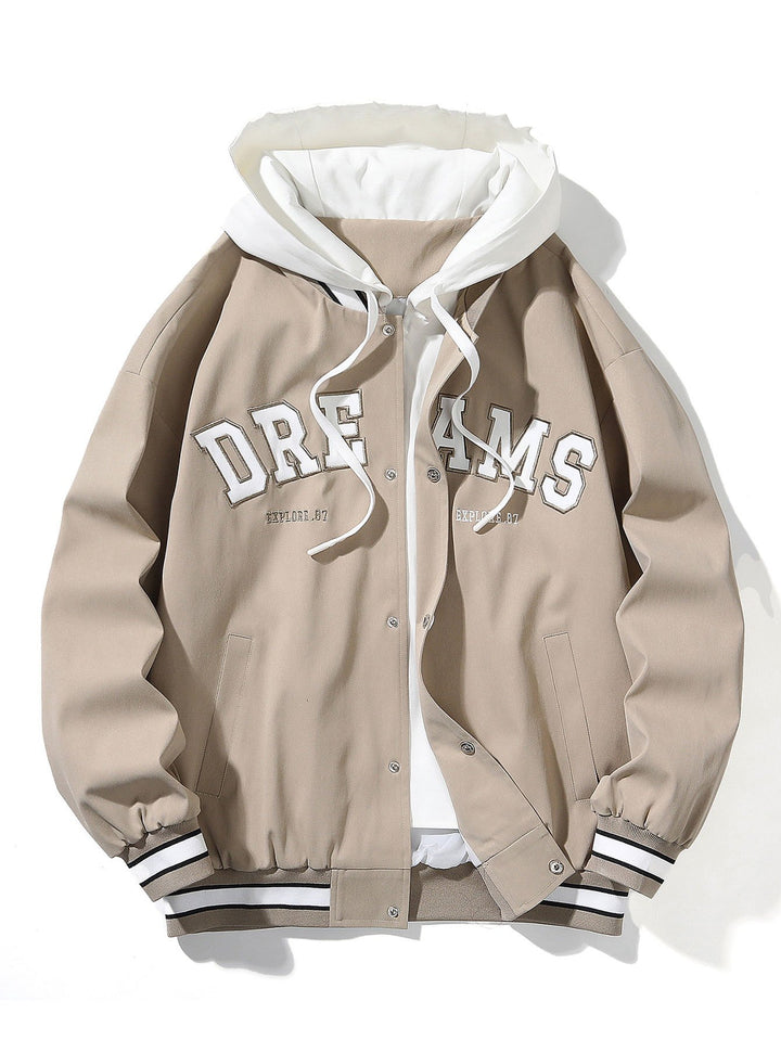 2 In 1 Hooded Baseball Jacket