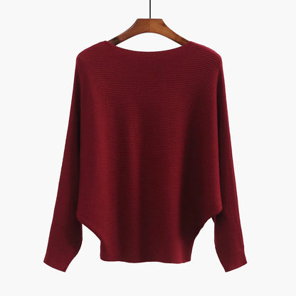 Cozy One-Shoulder Knit Sweater