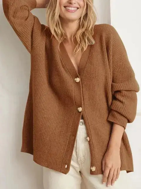 Cashmere Cardigan With V-Neck