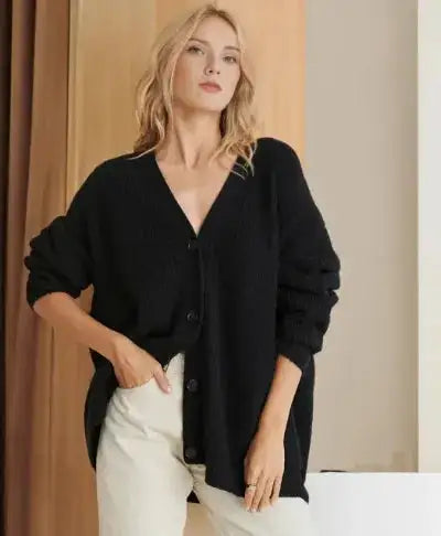 Cashmere Cardigan With V-Neck